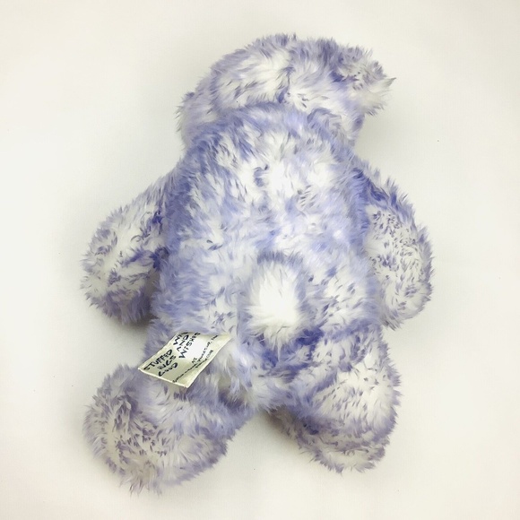 2002 Build A Bear Nikki's Bear Purple Lavender Ribbon Cancer Awareness Plush Toy - Picture 4 of 7